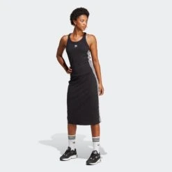 LINEA TESINI By Heine Jurk Met Overhemdkraag Jurk -TrendyTijd Verkoop adidas originals short adicolor classics 3 stripe long tanktopkleid zwart