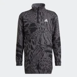 Adidas Sportswear Sweatjurk FUTURE ICONS HYBRID ANIMAL PRINT COTTON LOOSE HALF-ZIP Jurk -TrendyTijd Verkoop adidas sportswear sweatjurk future icons hybrid animal print cotton loose half zip jurk grijs 4