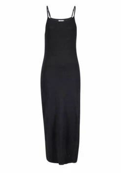 AJC Jurk Met Spaghettibandjes Met Verstelbare Schouderbanden En Een Split -TrendyTijd Verkoop ajc jurk met spaghettibandjes met verstelbare schouderbanden en een split zwart 4