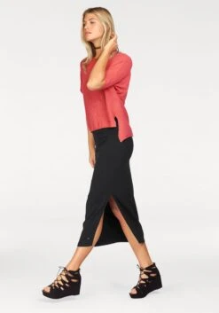 AJC Jurk Met Spaghettibandjes Met Verstelbare Schouderbanden En Een Split -TrendyTijd Verkoop ajc jurk met spaghettibandjes met verstelbare schouderbanden en een split zwart 7