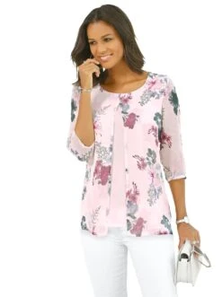 Heine Zomerjurk Linnen Jurk 34 Heine Zomerjurk Linnen Jurk -TrendyTijd Verkoop alessa w blouse zonder sluiting roze 1