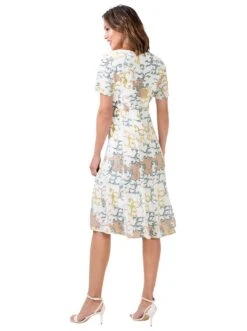 Alessa W. Jurk In A-lijn Gedessineerde Jurk -TrendyTijd Verkoop alessa w jurk in a lijn gedessineerde jurk beige 2