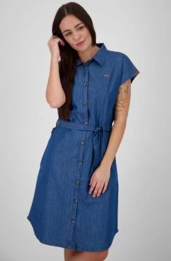 Only Maxi-jurk ONLMAY S/L HALTERNECK DRESS JRS -TrendyTijd Verkoop alife and kickin jerseyjurk maeveak a 1 delig blauw 1