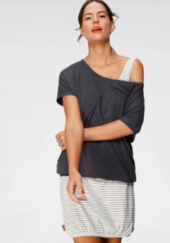 Only Gedessineerde Jurk ONLCARLY -TrendyTijd Verkoop alife and kickin jerseyjurk sunnyak zomerse 2 delige set jurk shirt set 2 delig met t shirt blauw 8