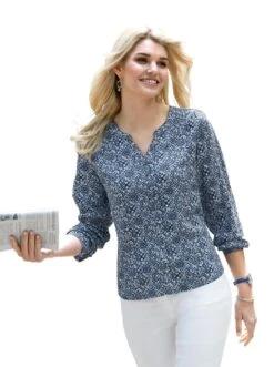 STREET ONE Midi-jurk 32 STREET ONE Midi-jurk -TrendyTijd Verkoop ambria blouse met lange mouwen blauw 1