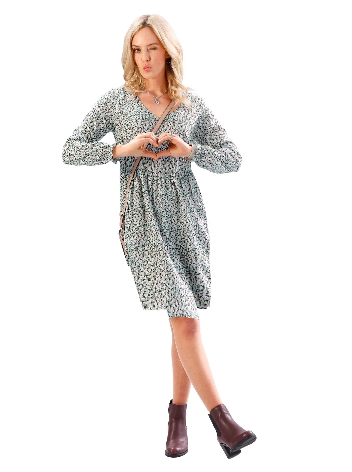 Ambria Gedessineerde Jurk 3 Ambria Gedessineerde Jurk