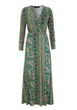 Aniston CASUAL Maxi-jurk In Harmonieuze Motievenmix - Nieuwe Collectie -TrendyTijd Verkoop aniston casual maxi jurk in harmonieuze motievenmix nieuwe collectie groen 4