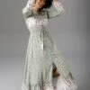 Aniston CASUAL Maxi-jurk Met Fijne Bloemenprint En Patch-look -TrendyTijd Verkoop aniston casual maxi jurk met fijne bloemenprint en patch look groen