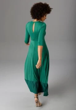 Aniston CASUAL Maxi-jurk Rok Met Volant Van Plissé 23 Aniston CASUAL Maxi-jurk Rok Met Volant Van Plissé -TrendyTijd Verkoop aniston casual maxi jurk rok met volant van plisse groen 2