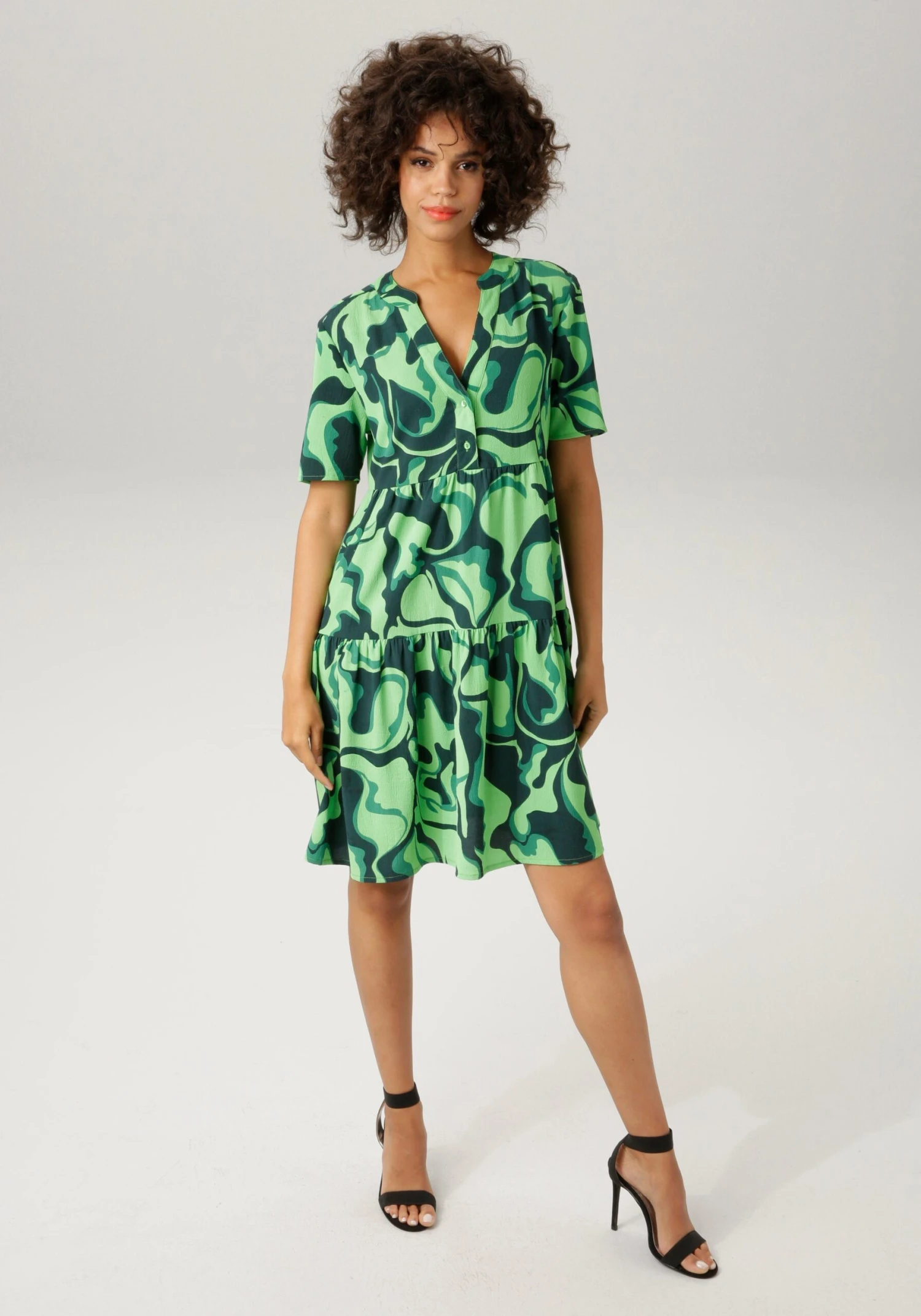 Vero Moda Gedessineerde Jurk VMLYDIA LS SHORT DRESS WVN 18 Vero Moda Gedessineerde Jurk VMLYDIA LS SHORT DRESS WVN - Afbeelding 16