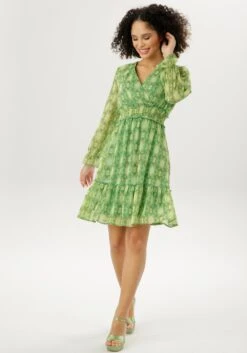 Aniston SELECTED Gedessineerde Jurk -TrendyTijd Verkoop aniston selected gedessineerde jurk 3