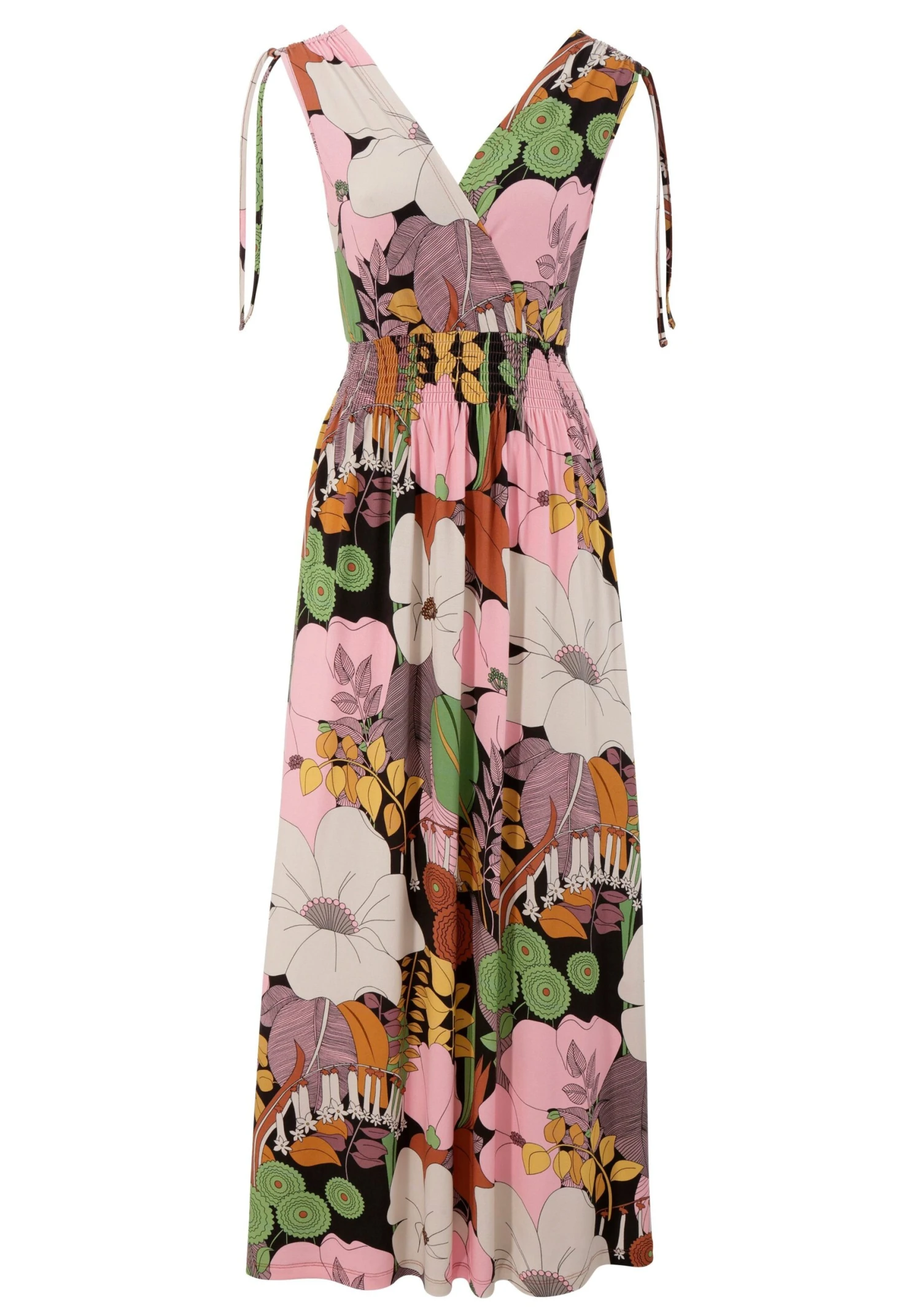 Aniston SELECTED Maxi-jurk Met Brede Bandjes Voor Het Aanrimpelen 7 Aniston SELECTED Maxi-jurk Met Brede Bandjes Voor Het Aanrimpelen - Afbeelding 5