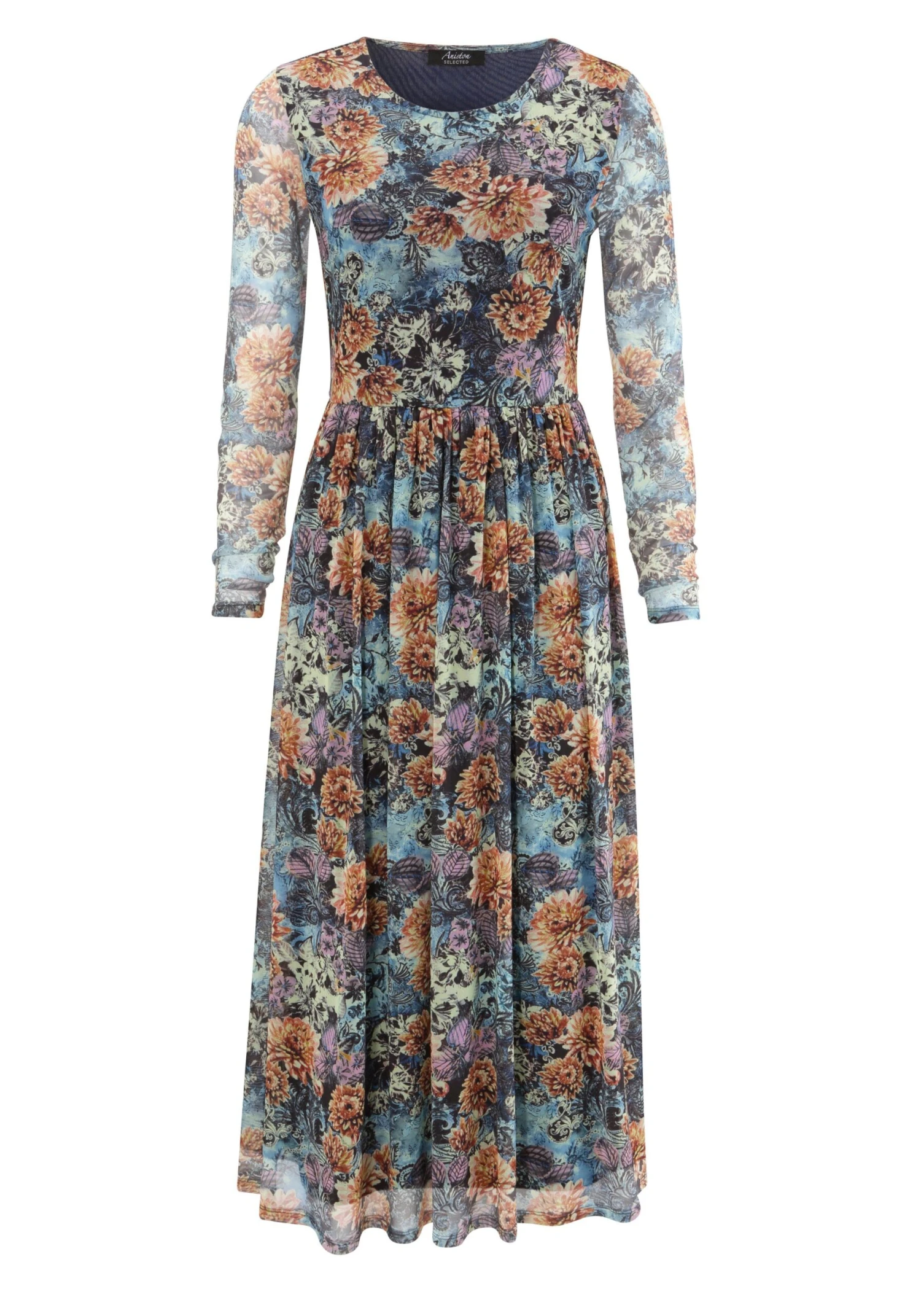 Aniston SELECTED Midi-jurk Met Transparante Mouwen, Nieuwe Collectie 7 Aniston SELECTED Midi-jurk Met Transparante Mouwen, Nieuwe Collectie - Afbeelding 5