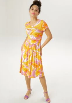 Aniston CASUAL Maxi-jurk (Met Een Bindceintuur) -TrendyTijd Verkoop aniston selected zomerjurk 24