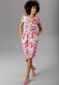Classic Inspirationen Jurk In A-lijn Jurk -TrendyTijd Verkoop aniston selected zomerjurk in knalkleur multicolor 1