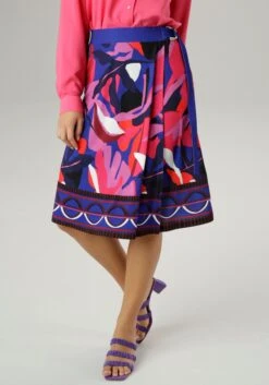 Vivance Maxi-jurk Met Randprint -TrendyTijd Verkoop aniston selected zomerrok 1