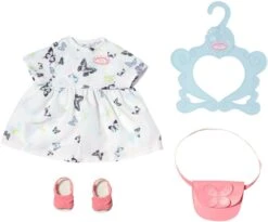 Baby Annabell Poppenkleding Deluxe Jurk Set, 43 Cm Met Kleerhanger