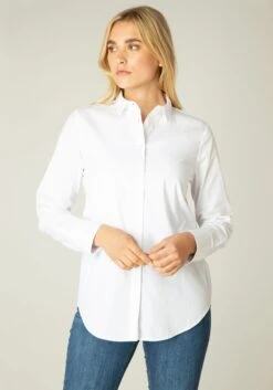 Classic Inspirationen Kanten Jurk -TrendyTijd Verkoop base level klassieke blouse bas yune bluse classic aansluitend model set wit