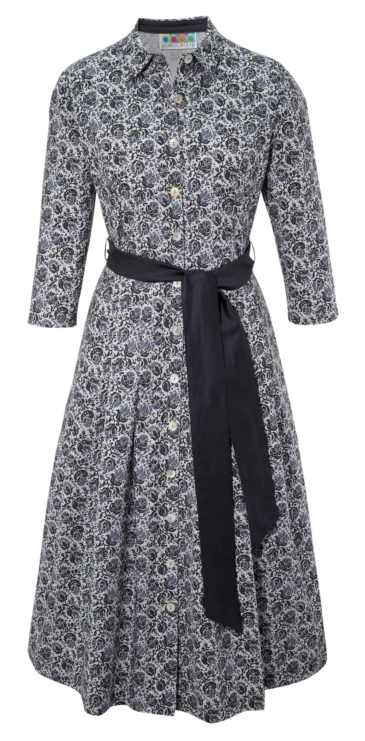 Berwin & Wolff Folklorejurk Dames, Modieuze Jurk Met Overhemdkraag (2-delig, Met Bindstrik) 3 Berwin & Wolff Folklorejurk Dames, Modieuze Jurk Met Overhemdkraag (2-delig, Met Bindstrik)