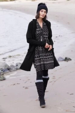 CREATION L PREMIUM Kokerjurk Linnen Jurk Met Overhemdkraag 35 CREATION L PREMIUM Kokerjurk Linnen Jurk Met Overhemdkraag -TrendyTijd Verkoop boysens jerseyjurk met ruches zwart 3