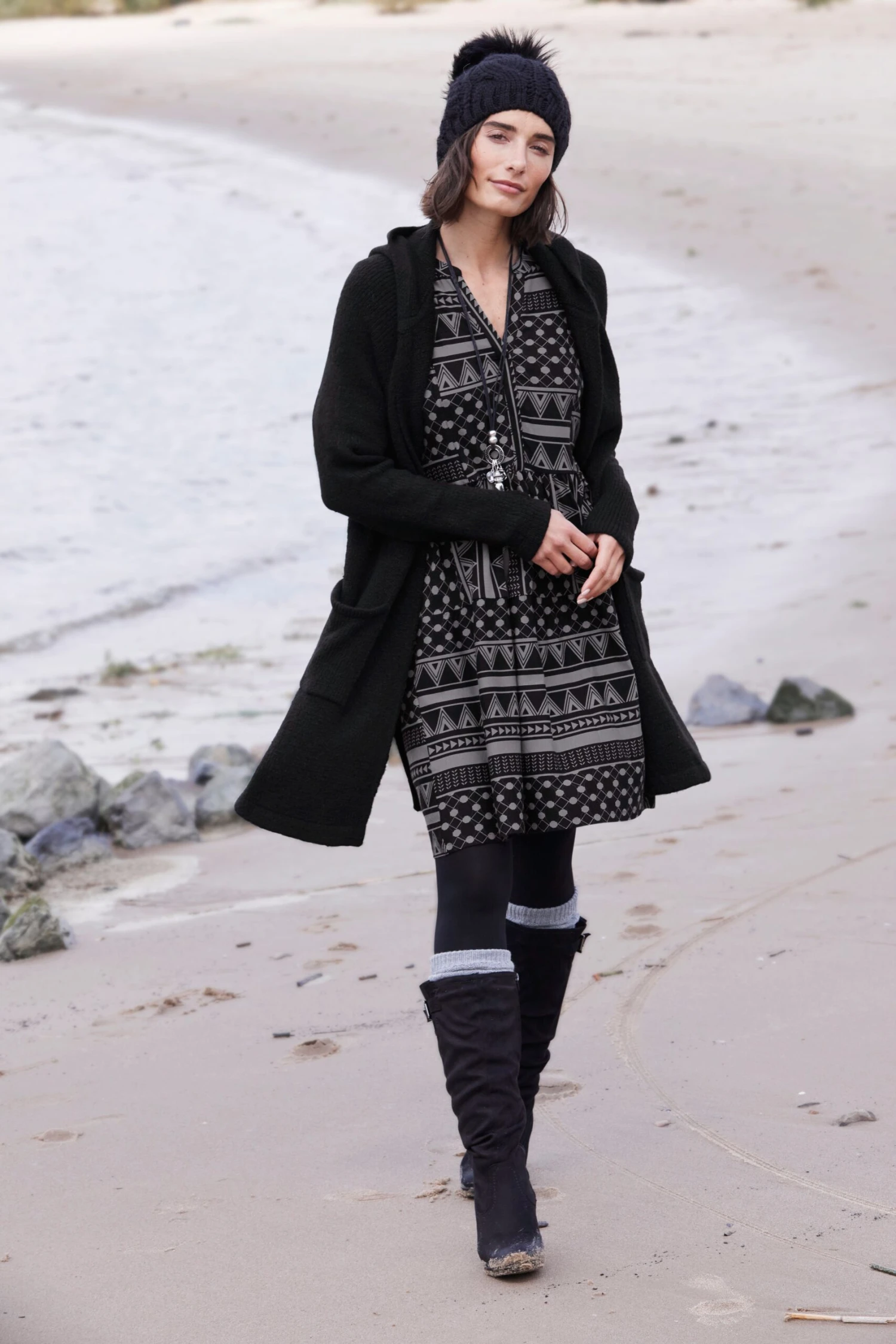 CREATION L PREMIUM Kokerjurk Linnen Jurk Met Overhemdkraag 19 CREATION L PREMIUM Kokerjurk Linnen Jurk Met Overhemdkraag - Afbeelding 17