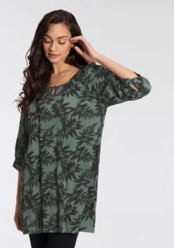 S.Oliver Midi-jurk -TrendyTijd Verkoop boysens lange blouse in lichte krinkel look zwart
