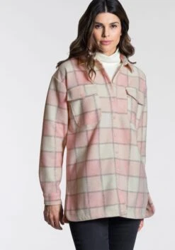 Creation L Jurk In A-lijn Jurk -TrendyTijd Verkoop boysens outdoorblouse in ruit look nieuwe collectie roze 3