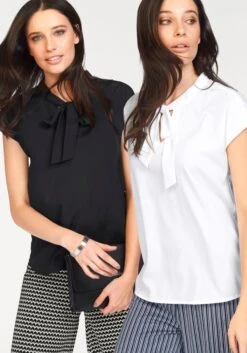 Boysen's Jurk In A-lijn 34 Boysen's Jurk In A-lijn -TrendyTijd Verkoop bruno banani blouse met kraagstrik met bindstrik set 2 delig set van 2 zwart