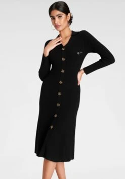 Tommy Hilfiger Curve Midi-jurk CRV VIS STRIPE SHIRT DRESS LS 27 Tommy Hilfiger Curve Midi-jurk CRV VIS STRIPE SHIRT DRESS LS -TrendyTijd Verkoop bruno banani tricotjurk 1