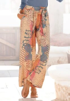 Buffalo Maxi-jurk Met Print Op Het Voorpand -TrendyTijd Verkoop buffalo palazzobroek met dierenprint met een bindceintuur multicolor