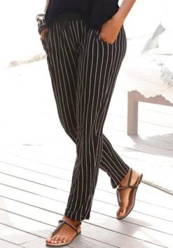 Vivance Maxi-jurk Met Stippenprint -TrendyTijd Verkoop buffalo strandbroek met streepprint zwart