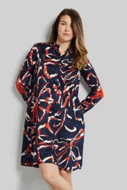Calvin Klein Curve Jurk Met Overhemdkraag INCLU MONOGRAM SHIRT DRESS -TrendyTijd Verkoop bugatti blousejurkje blauw 3