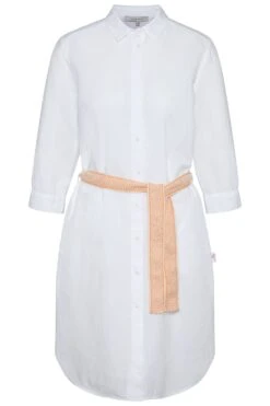 Bugatti Jurk Met Overhemdkraag Met Een 3/4-mouw -TrendyTijd Verkoop bugatti jurk met overhemdkraag met een 3 4 mouw wit 2