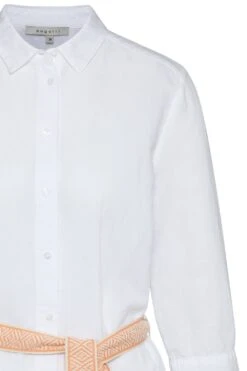 Bugatti Jurk Met Overhemdkraag Met Een 3/4-mouw -TrendyTijd Verkoop bugatti jurk met overhemdkraag met een 3 4 mouw wit 3