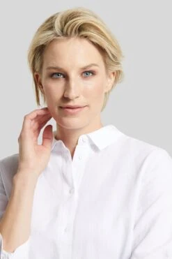 Bugatti Jurk Met Overhemdkraag Met Een 3/4-mouw -TrendyTijd Verkoop bugatti jurk met overhemdkraag met een 3 4 mouw wit 5