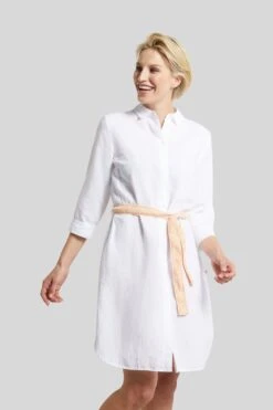 Cecil Maxi-jurk 22 Cecil Maxi-jurk -TrendyTijd Verkoop bugatti jurk met overhemdkraag met een 3 4 mouw wit 7