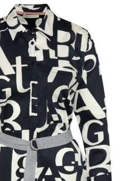 Bugatti Jurk Met Overhemdkraag Met Opgestikte Zak Bij De Borst -TrendyTijd Verkoop bugatti jurk met overhemdkraag met opgestikte zak bij de borst blauw 6