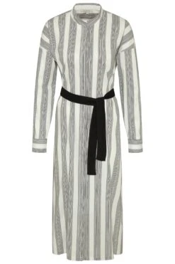 Bugatti Jurk Met Overhemdkraag Van Een Elastische Katoenstof -TrendyTijd Verkoop bugatti jurk met overhemdkraag van een elastische katoenstof grijs 2