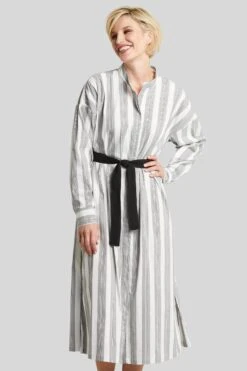 Bugatti Jurk Met Overhemdkraag Van Een Elastische Katoenstof