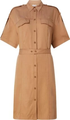 Calvin Klein Curve Jurk Met Overhemdkraag INCLU DRAPY TENCEL SHIRT DRESS