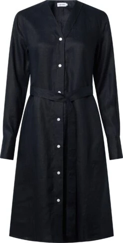 Calvin Klein Curve Jurk Met Overhemdkraag INCLU LINEN MIDI DRESS