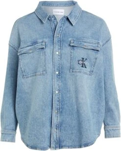Eterna Jurk Met Overhemdkraag Loose Fit -TrendyTijd Verkoop calvin klein jeans plus jeansblouse 1 delig 2