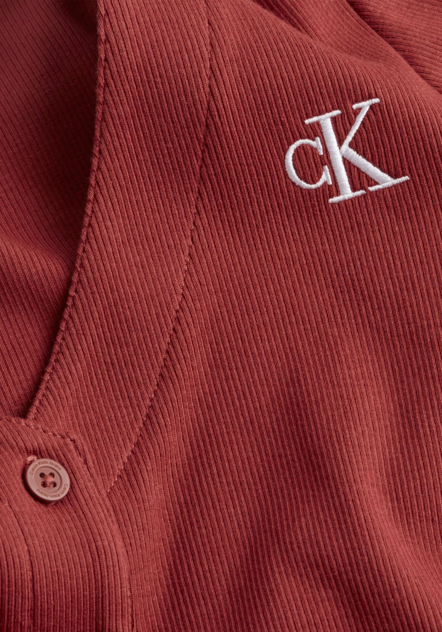 Calvin Klein Midi-jurk CK BUTTON THROUGH RIB LONG DRESS Met Ribstructuur 10 Calvin Klein Midi-jurk CK BUTTON THROUGH RIB LONG DRESS Met Ribstructuur - Afbeelding 8