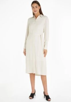 Calvin Klein Midi-jurk (set, 2-delig, Met Bindstrik)