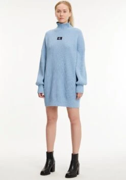Tommy Hilfiger Curve Mini-jurk CRV MOSS CREPE ROSE DRESS LS -TrendyTijd Verkoop calvin klein sweatjurk badge loose sweater dress 1