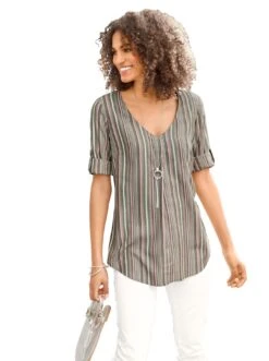 ONLY CARMAKOMA Party-jurk CARMARY 2/4 MESH CALF DRESS JRS 29 ONLY CARMAKOMA Party-jurk CARMARY 2/4 MESH CALF DRESS JRS -TrendyTijd Verkoop casual looks blouse zonder sluiting groen