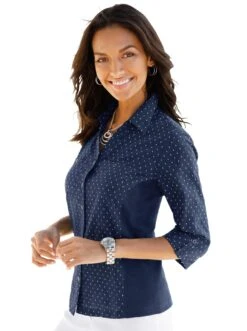 Only Gedessineerde Jurk ONLMARY L/S SMOCK DRESS 21 Only Gedessineerde Jurk ONLMARY L/S SMOCK DRESS -TrendyTijd Verkoop casual looks overhemdblouse blauw 5