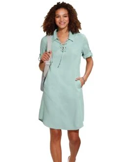 CREATION L PREMIUM Shirtjurk Modal-jurk -TrendyTijd Verkoop casual looks zomerjurk blauw 2