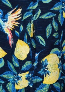 Cecil Gedessineerde Jurk Met Tropische All-over Print -TrendyTijd Verkoop cecil gedessineerde jurk met tropische all over print blauw 3