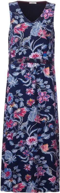 Cecil Gedessineerde Jurk Van Jersey Met Kleurrijke Print All-over -TrendyTijd Verkoop cecil gedessineerde jurk van jersey met kleurrijke print all over blauw 5